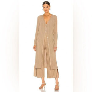 THEORY Wide Rib  Cardigan - Tan NWT